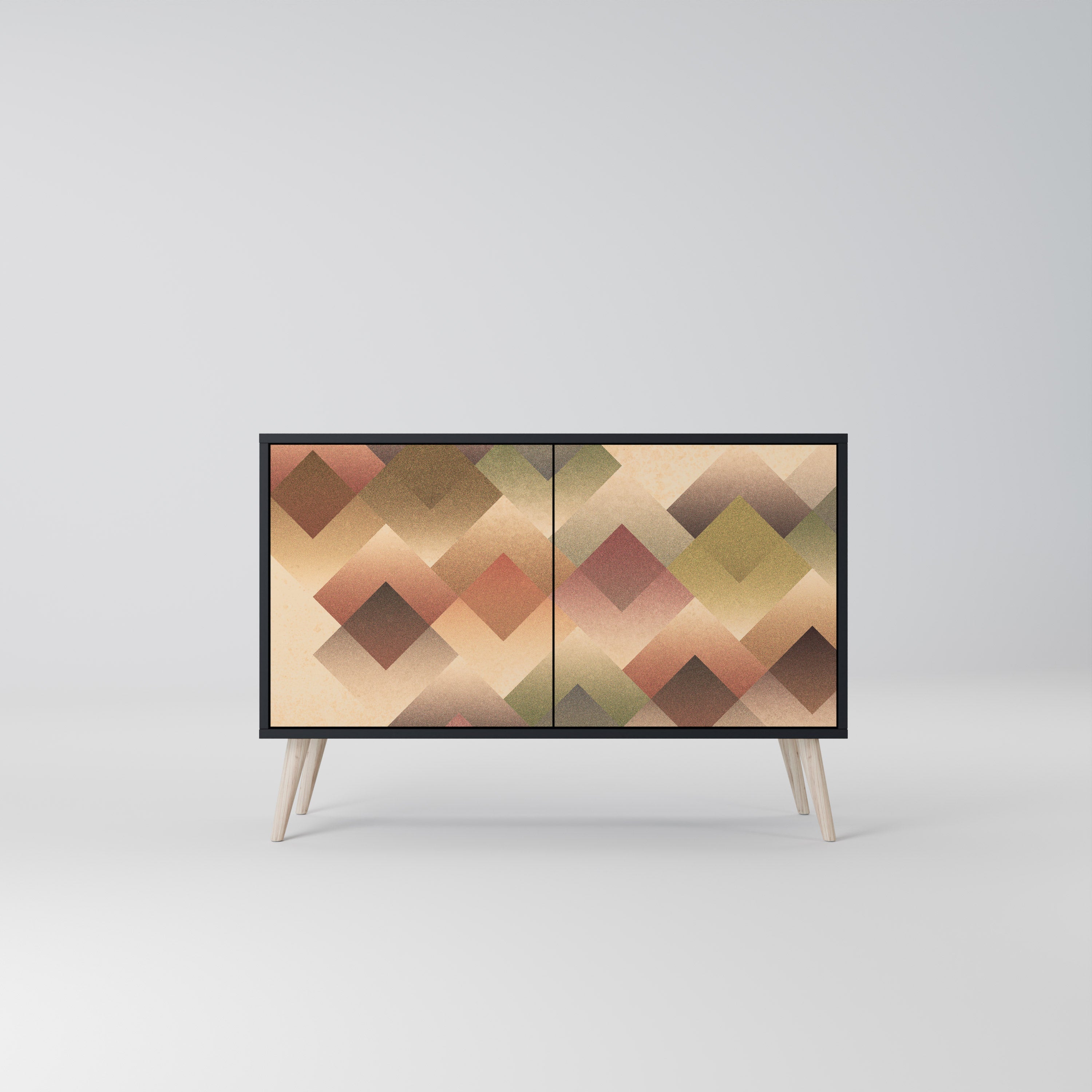 GEOMETRIC FUSION Sideboard mit 2 Türen in Schwarz