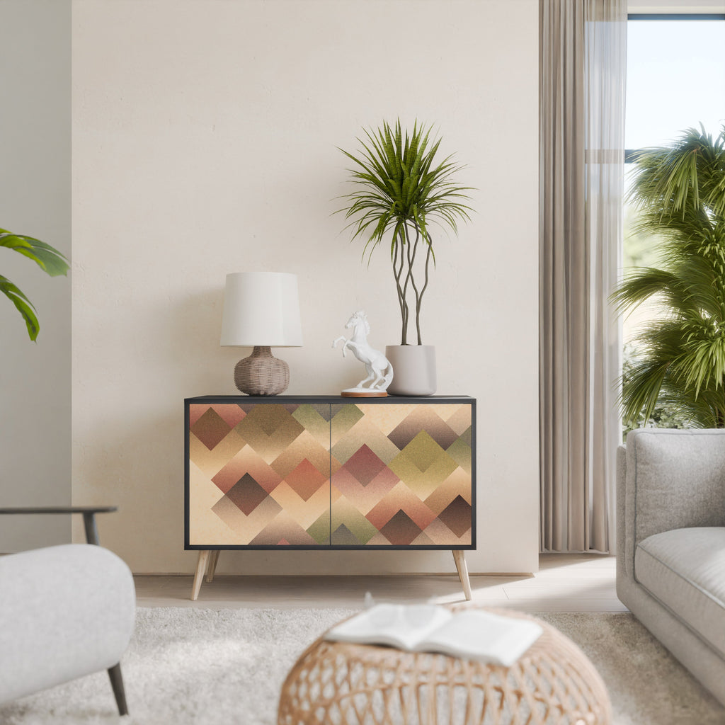 GEOMETRIC FUSION Sideboard mit 2 Türen in Schwarz