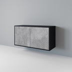 CONCRETE ZIG ZAG Sideboard mit 2 Türen in Schwarz