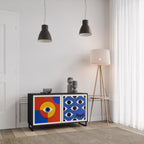GEOMETRIC EYES Sideboard mit 2 Türen in Schwarz
