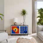 GEOMETRIC EYES Sideboard mit 2 Türen in Schwarz