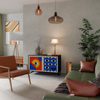 GEOMETRIC EYES Sideboard mit 2 Türen in Schwarz