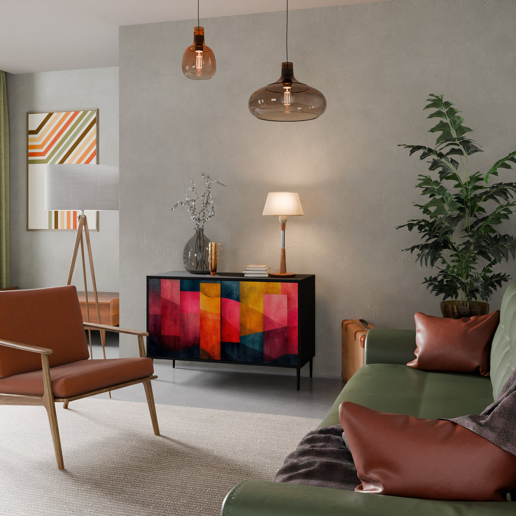 COLORFUL SOUNDS Sideboard mit 2 Türen in Schwarz