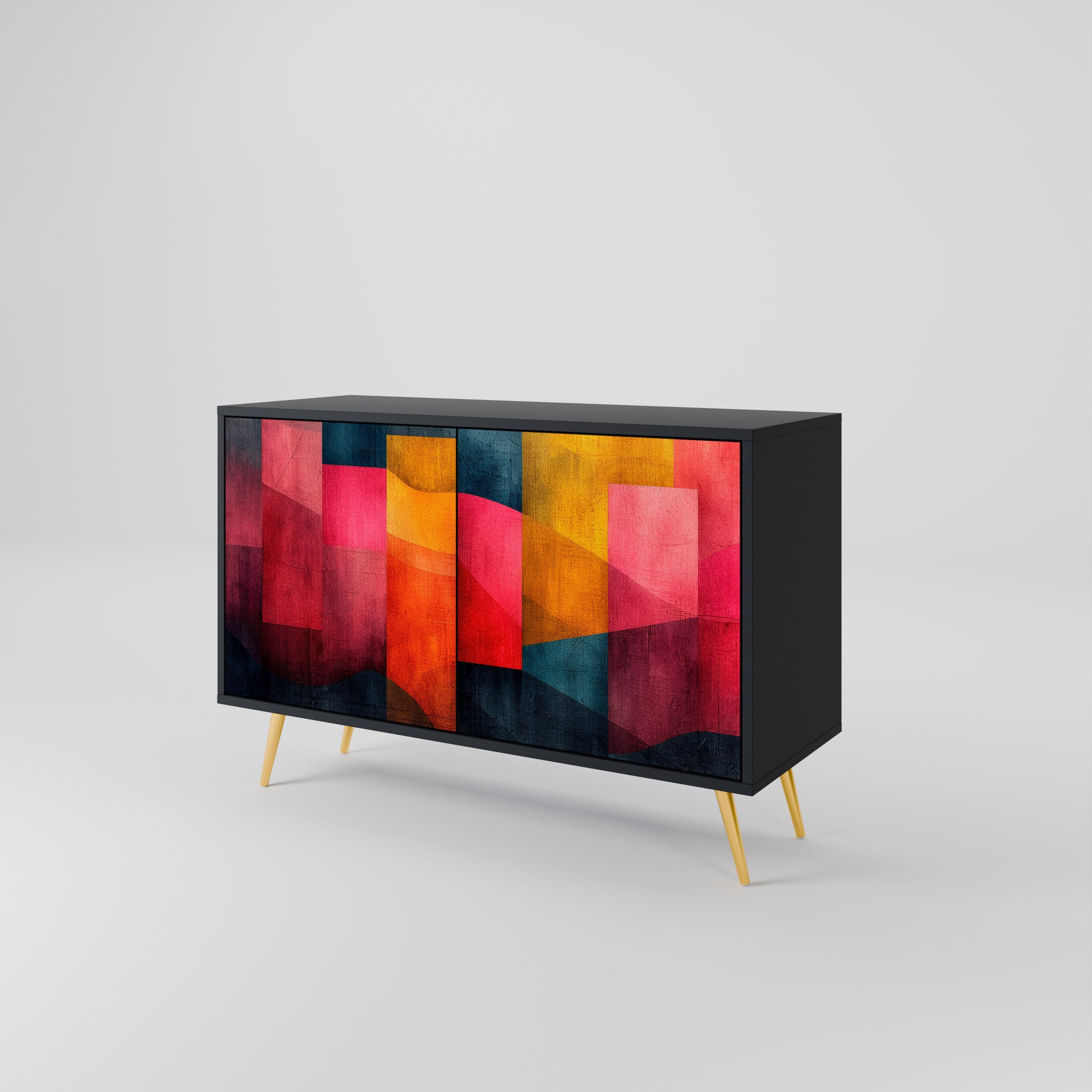 COLORFUL SOUNDS Sideboard mit 2 Türen in Schwarz
