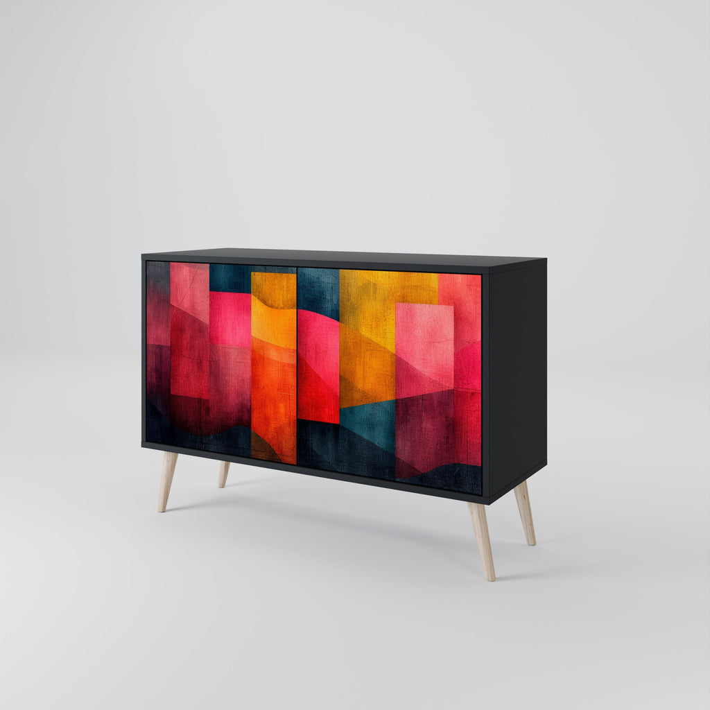 COLORFUL SOUNDS Sideboard mit 2 Türen in Schwarz