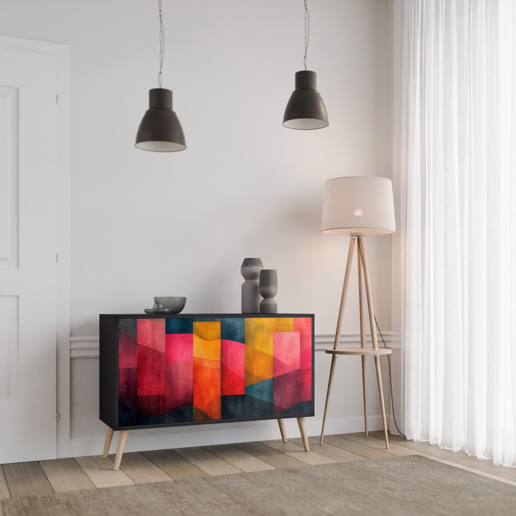 COLORFUL SOUNDS Sideboard mit 2 Türen in Schwarz