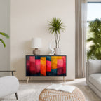 COLORFUL SOUNDS Sideboard mit 2 Türen in Schwarz