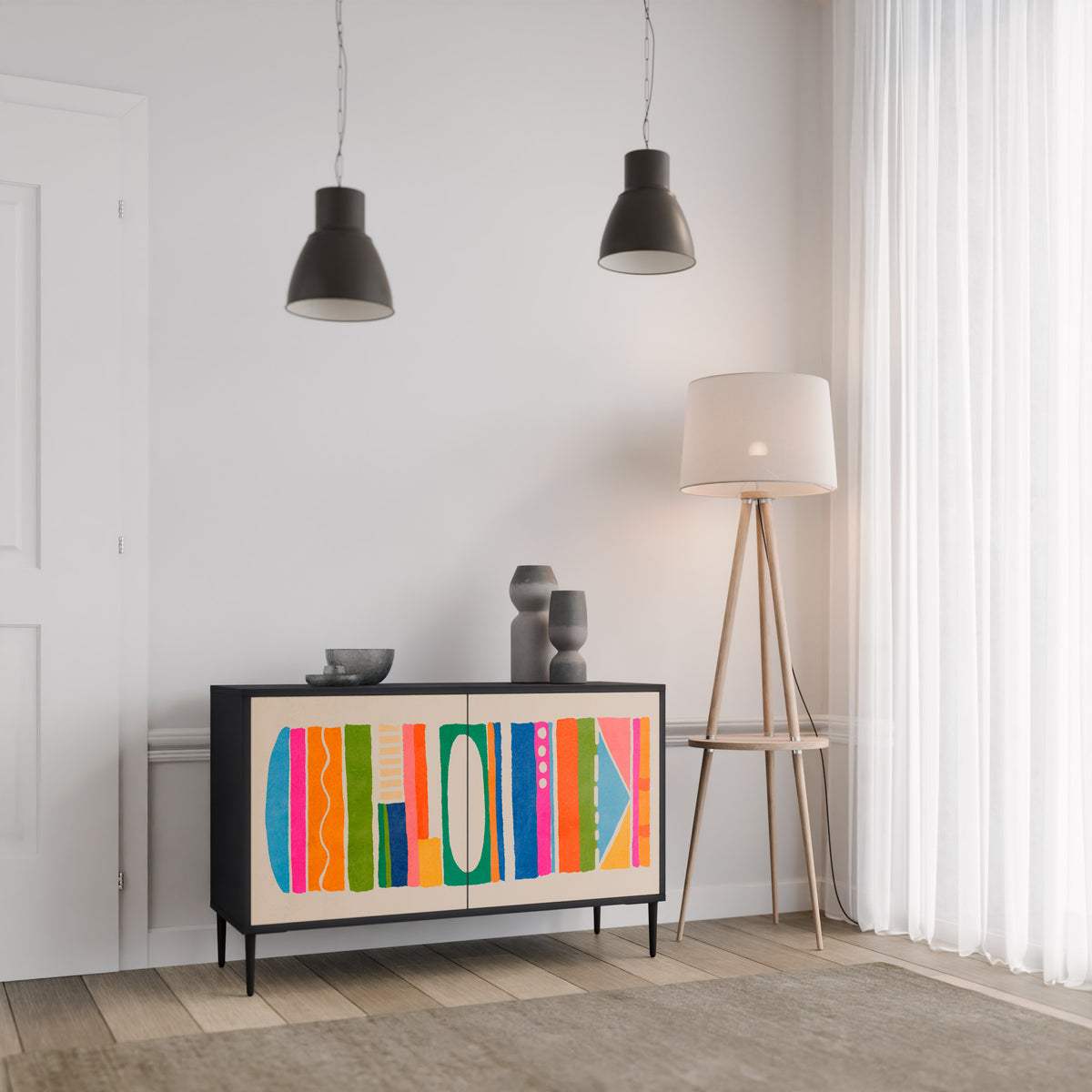 GEOMETRIC SHINE 2-türiges Sideboard