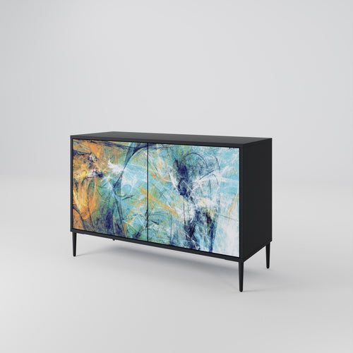 ABSTRACT THOUGHTS Sideboard mit 2 Türen in Schwarz