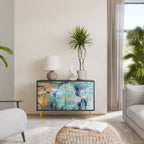 ABSTRACT THOUGHTS Sideboard mit 2 Türen in Schwarz