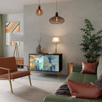 ABSTRACT THOUGHTS Sideboard mit 2 Türen in Schwarz