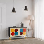 GEOMETRIC PUZZLE Sideboard mit 2 Türen in Schwarz