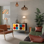 GEOMETRIC PUZZLE Sideboard mit 2 Türen in Schwarz