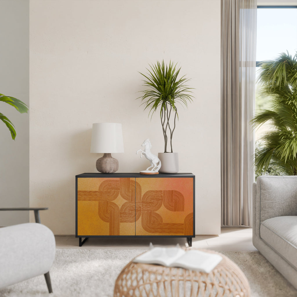 STRENGTHENING RELATION 2-Door Sideboard in Black Finish