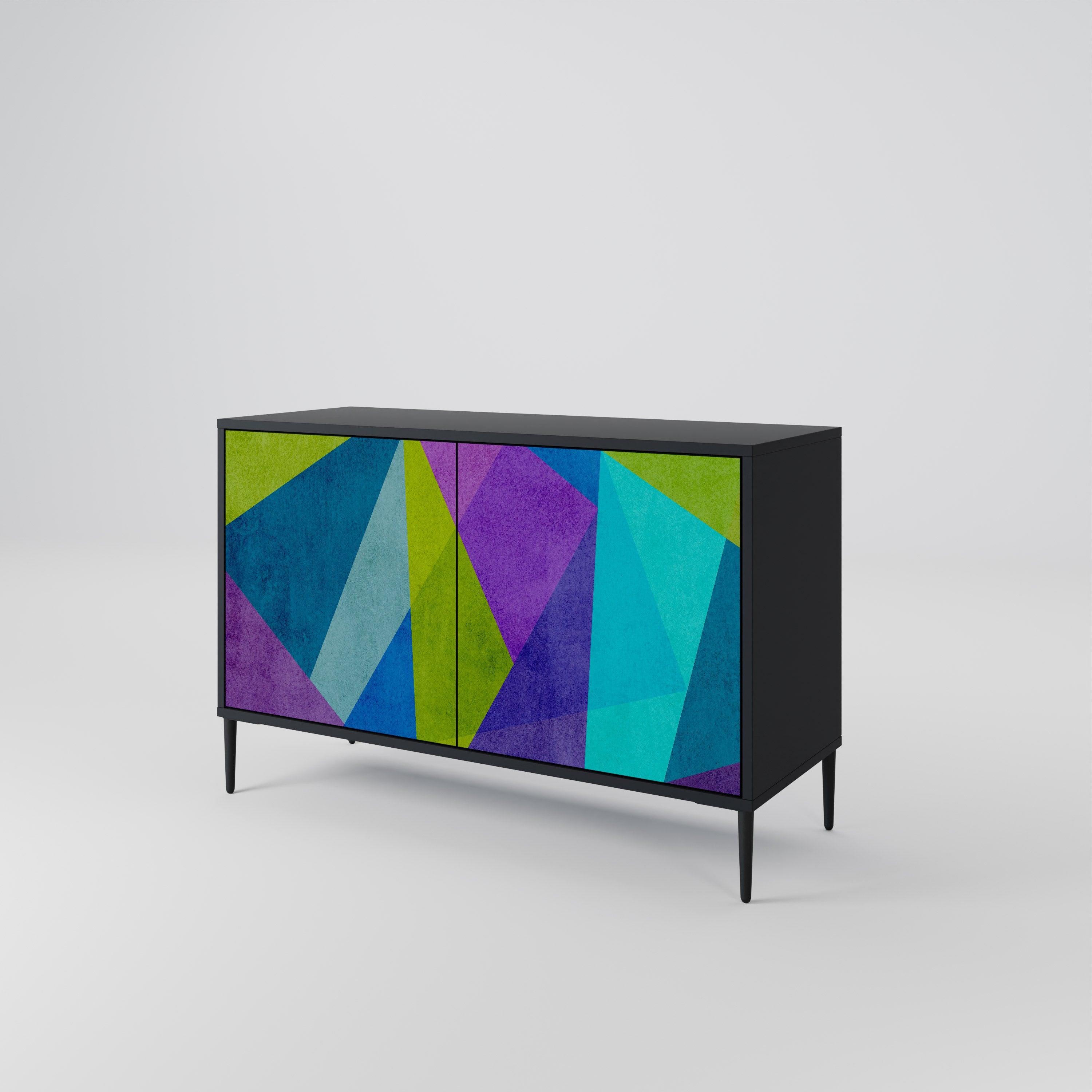 COLD SHOWCASE Sideboard mit 2 Türen in Schwarz