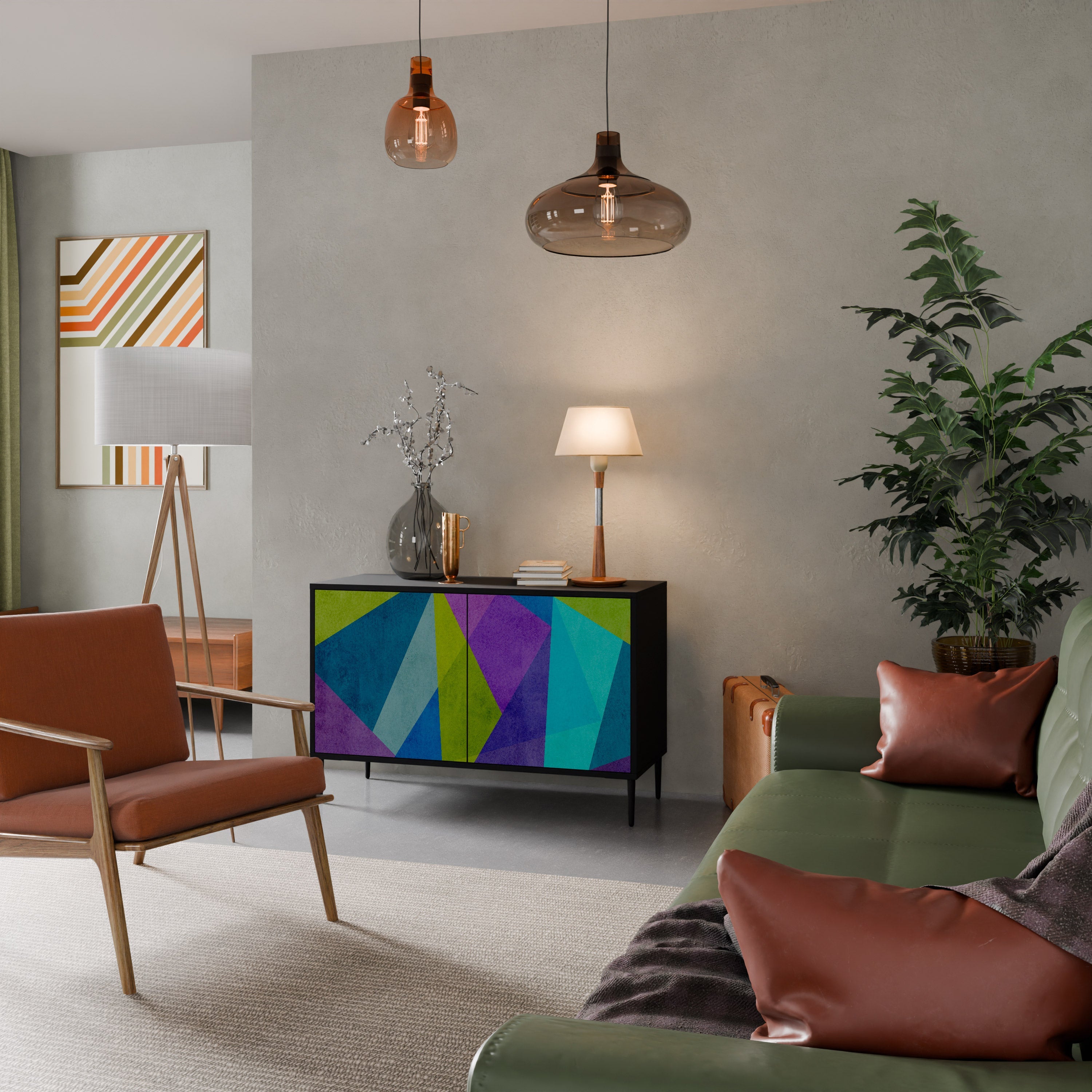 COLD SHOWCASE Sideboard mit 2 Türen in Schwarz