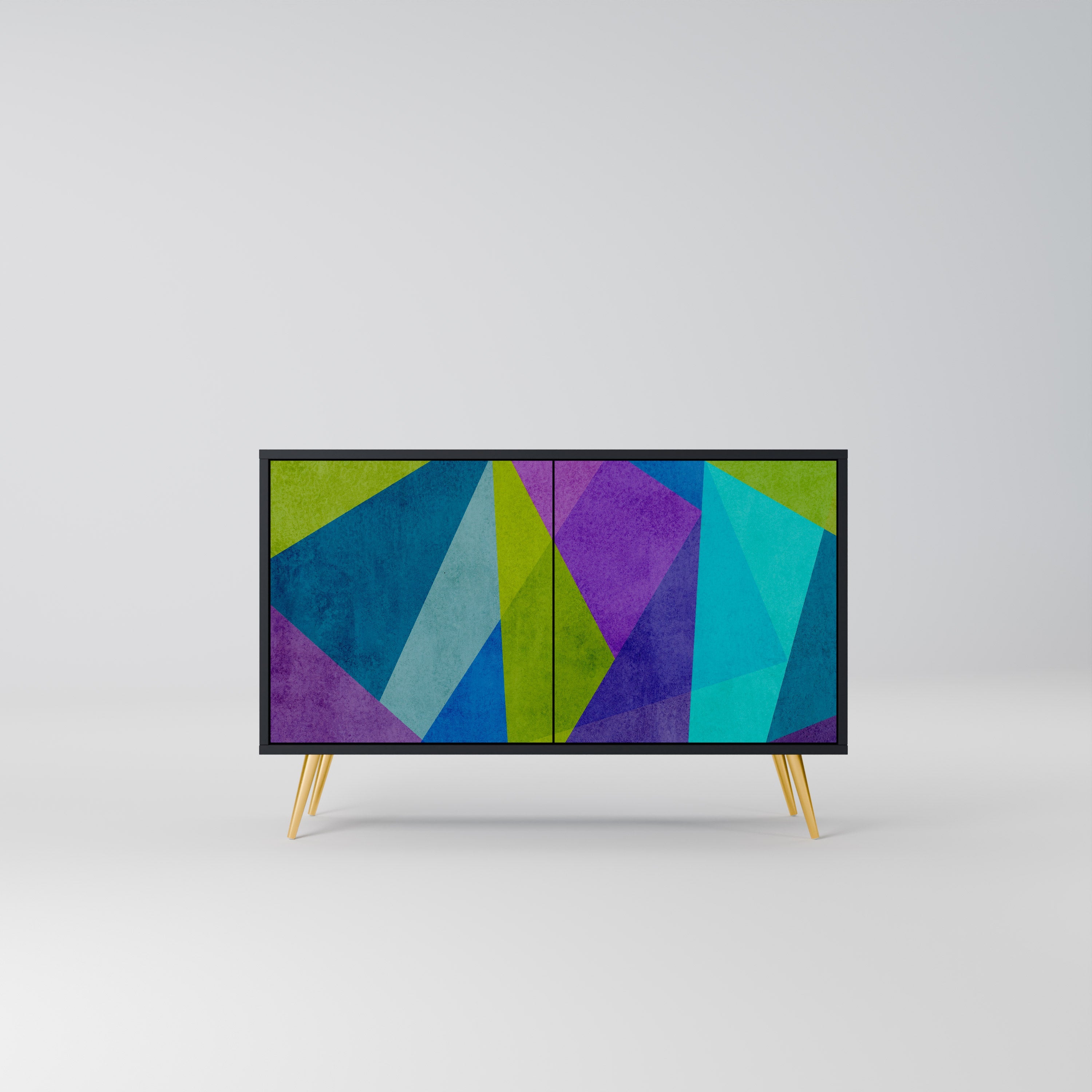 COLD SHOWCASE Sideboard mit 2 Türen in Schwarz