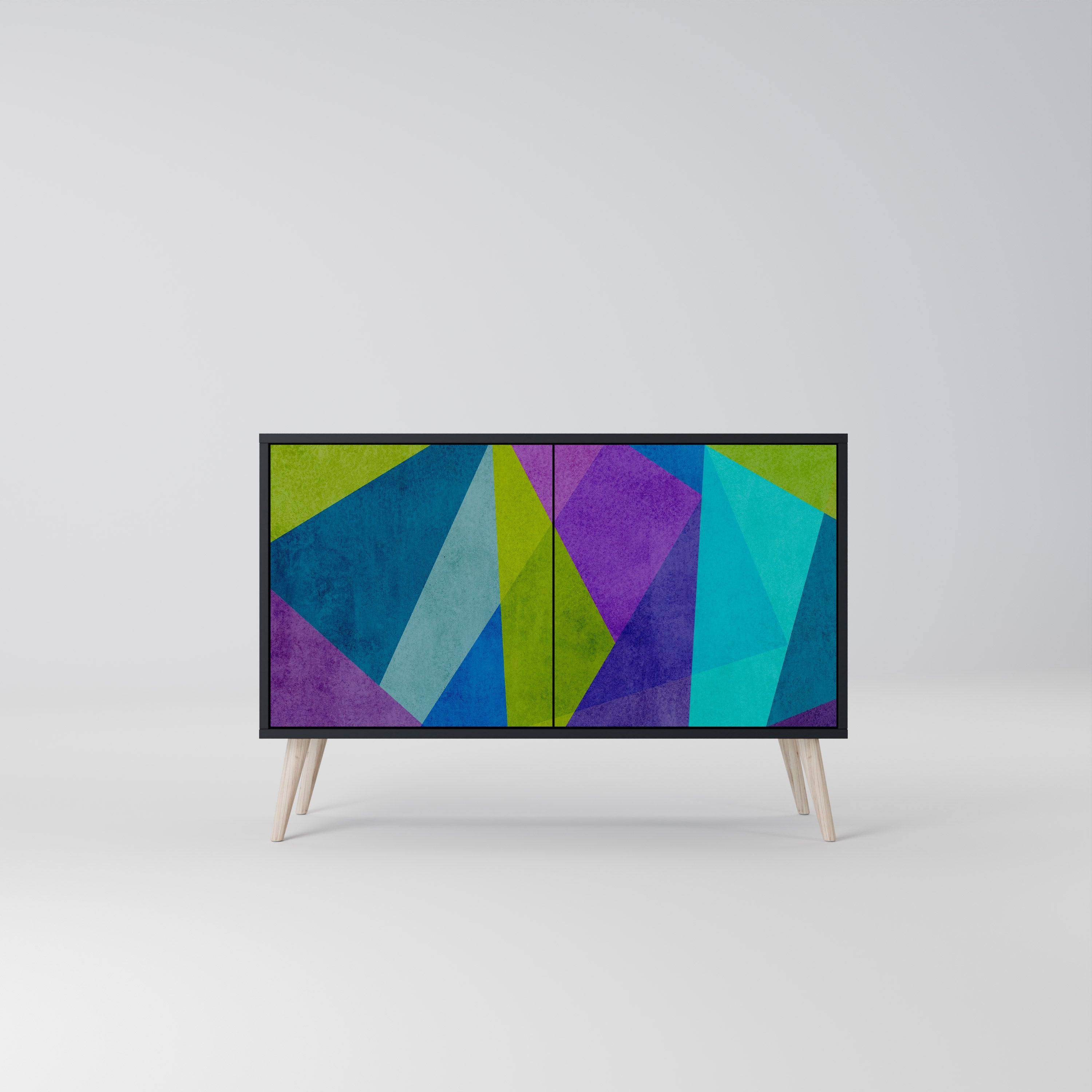 COLD SHOWCASE Sideboard mit 2 Türen in Schwarz