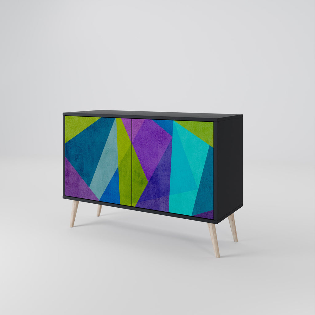 COLD SHOWCASE 2-Door Sideboard in Black Finish