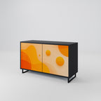 ORANGE ARRANGEMENT Sideboard mit 2 Türen in Schwarz