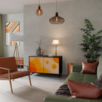 ORANGE ARRANGEMENT Sideboard mit 2 Türen in Schwarz