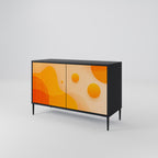 ORANGE ARRANGEMENT Sideboard mit 2 Türen in Schwarz