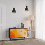 ORANGE ARRANGEMENT Sideboard mit 2 Türen in Schwarz