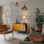 ORANGE ARRANGEMENT Sideboard mit 2 Türen in Schwarz