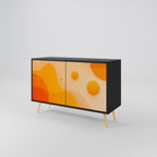 ORANGE ARRANGEMENT Sideboard mit 2 Türen in Schwarz