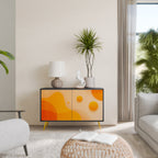 ORANGE ARRANGEMENT Sideboard mit 2 Türen in Schwarz