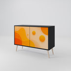 ORANGE ARRANGEMENT Sideboard mit 2 Türen in Schwarz