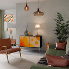 ORANGE ARRANGEMENT Sideboard mit 2 Türen in Schwarz