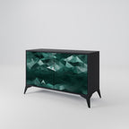POLYGONAL FLOATING Sideboard mit 2 Türen in Schwarz