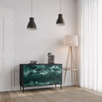 POLYGONAL FLOATING Sideboard mit 2 Türen in Schwarz