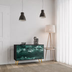 POLYGONAL FLOATING Sideboard mit 2 Türen in Schwarz
