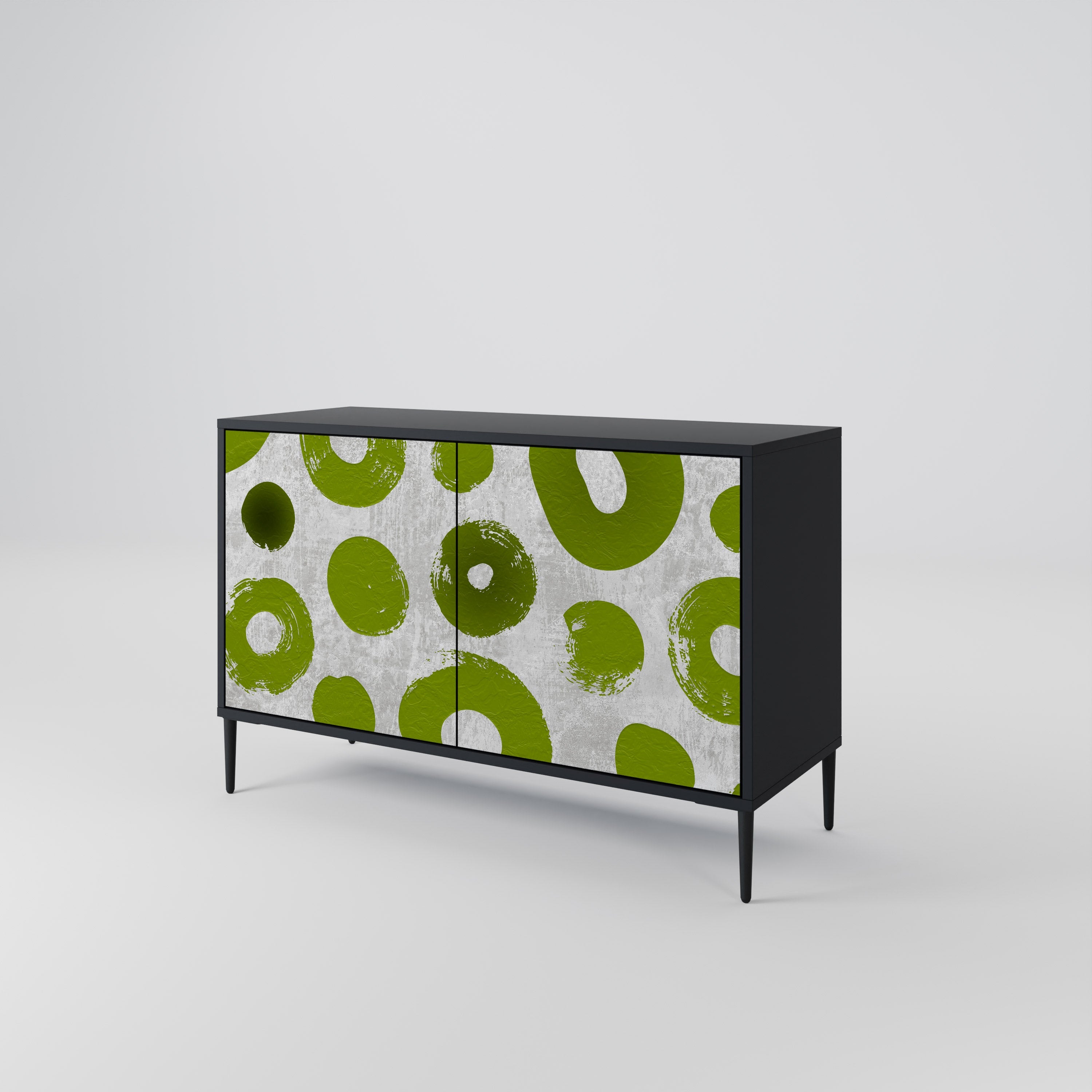 GREEN RHAPSODY Sideboard mit 2 Türen in Schwarz