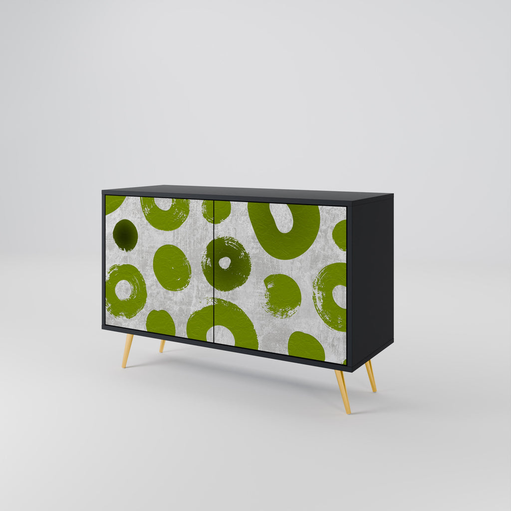 GREEN RHAPSODY Sideboard mit 2 Türen in Schwarz