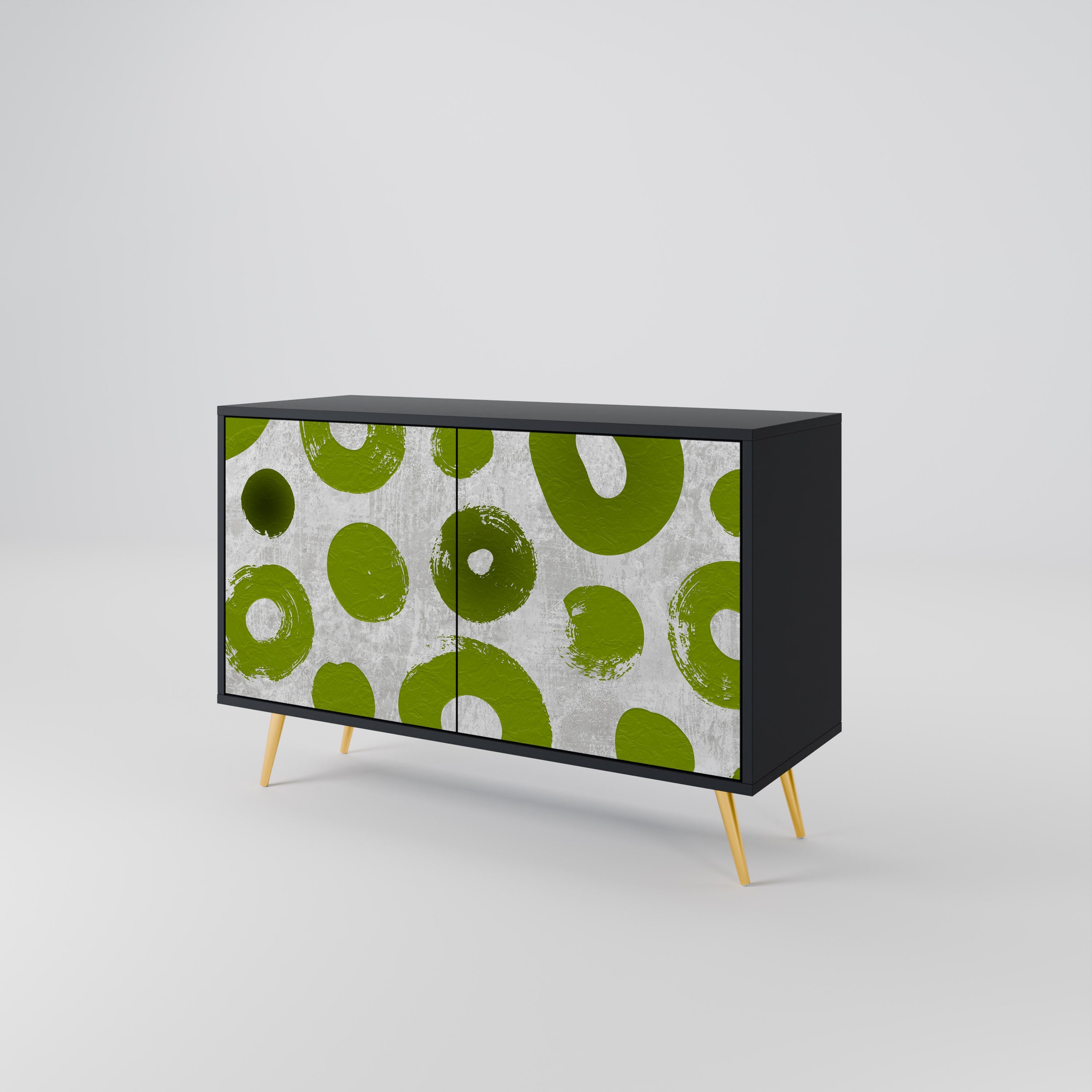 GREEN RHAPSODY Sideboard mit 2 Türen in Schwarz