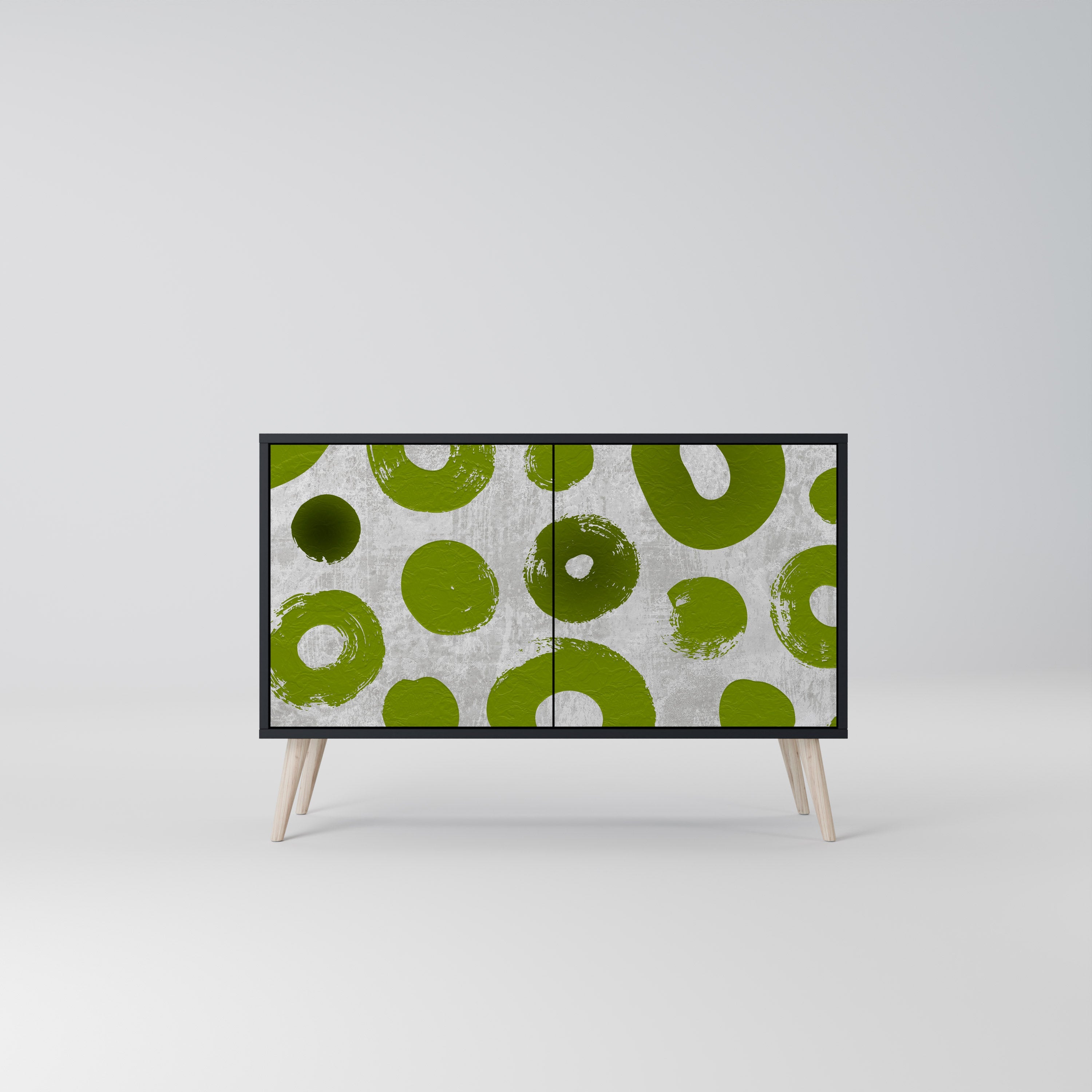 GREEN RHAPSODY Sideboard mit 2 Türen in Schwarz