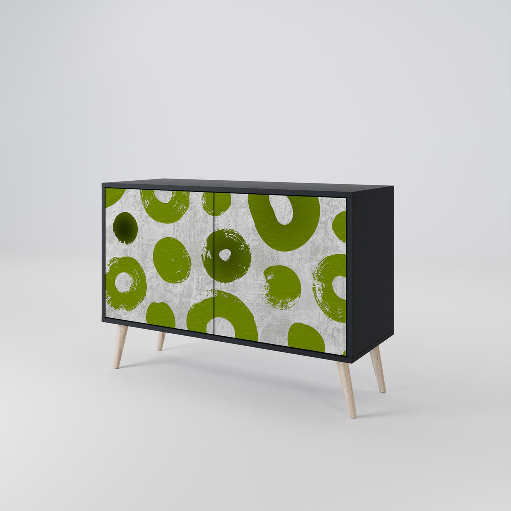 GREEN RHAPSODY Sideboard mit 2 Türen in Schwarz