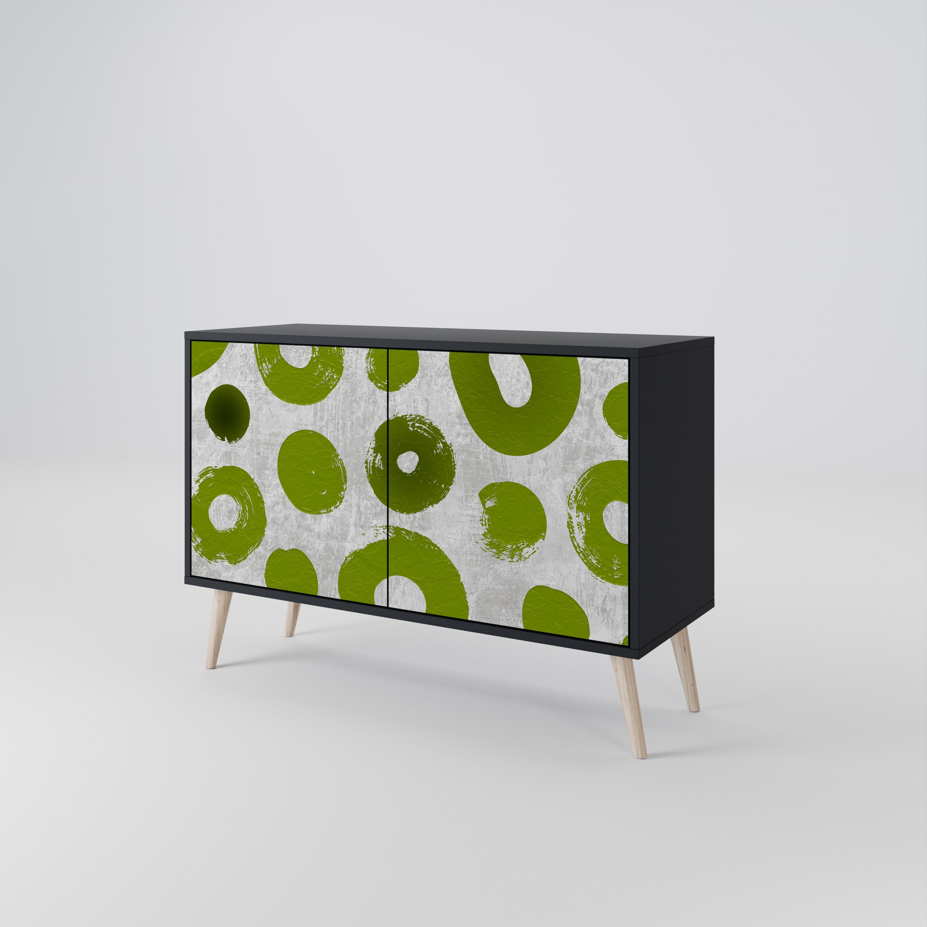 GREEN RHAPSODY Sideboard mit 2 Türen in Schwarz