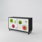 COLORFUL COSMOS Sideboard mit 2 Türen in Schwarz