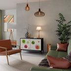 COLORFUL COSMOS Sideboard mit 2 Türen in Schwarz