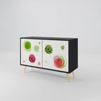 COLORFUL COSMOS Sideboard mit 2 Türen in Schwarz