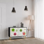 COLORFUL COSMOS Sideboard mit 2 Türen in Schwarz