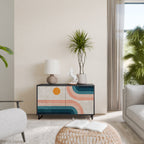 TWO HALVES 2-Door Sideboard in Black Finish