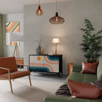 TWO HALVES 2-Door Sideboard in Black Finish