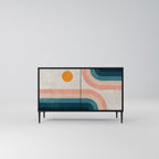 TWO HALVES 2-Door Sideboard in Black Finish