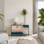 TWO HALVES 2-Door Sideboard in Black Finish