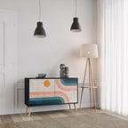 TWO HALVES 2-Door Sideboard in Black Finish